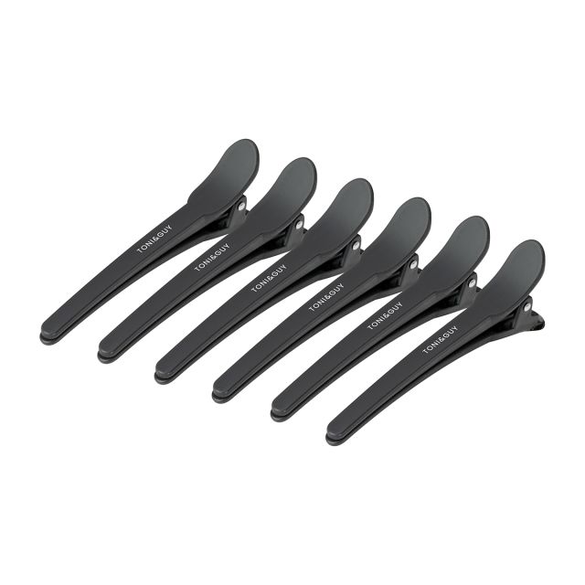 Hairdressing clamps for hair 10 pcs 10.5 cm black
