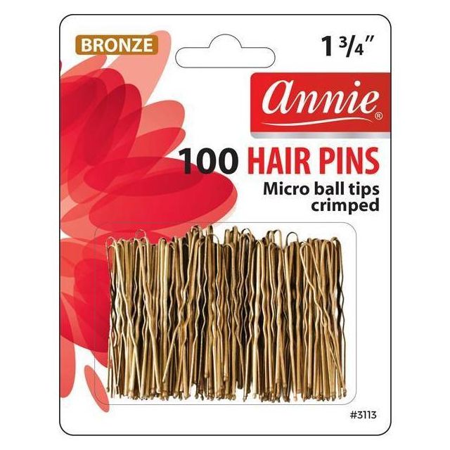 Invisible Hair Pins Bronze 100 pcs / 45mm