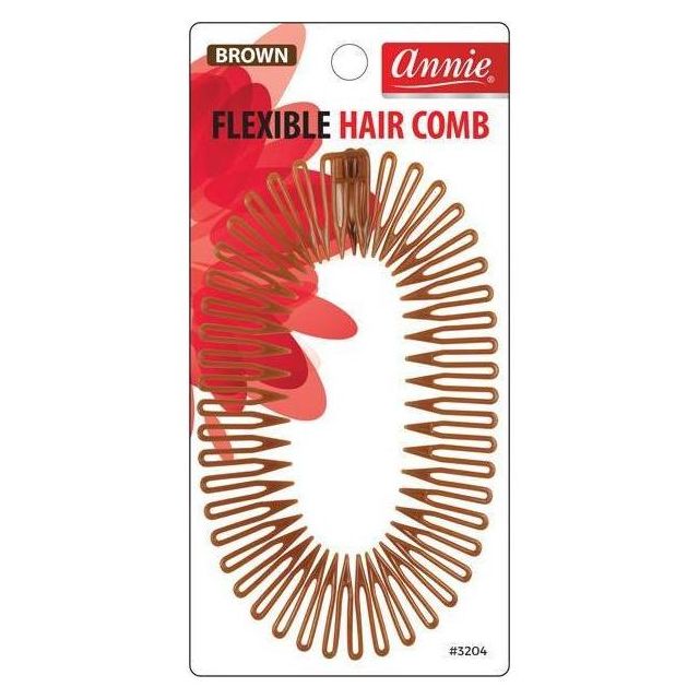 Flexible Hair Comb Brown