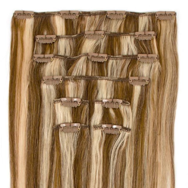 Clip-On Hårförlängning 8-delar 50cm P8/Whiteblond#