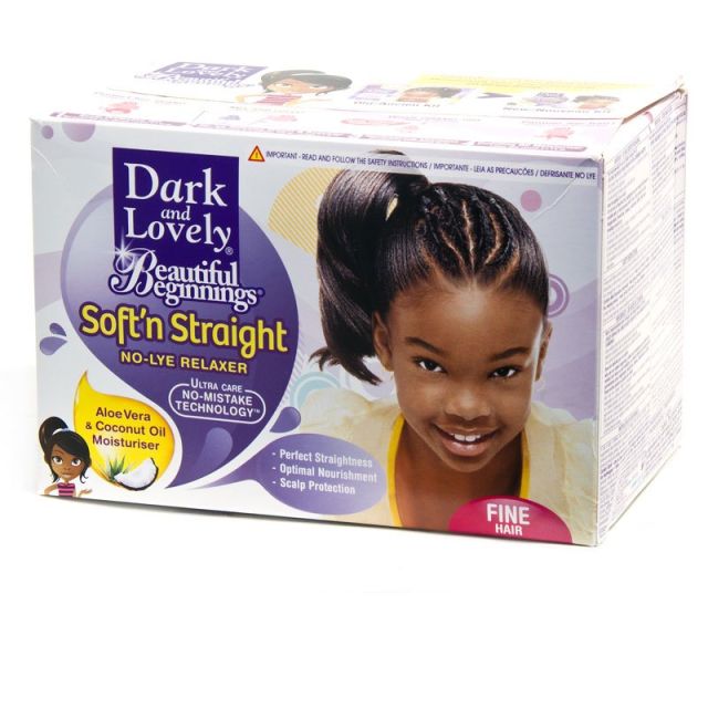 Dark and Lovely Rakpermanent Softsheen Beautiful Beginnings No-Lye Relaxer Fine Hair