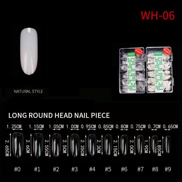 Nail Tip Natural Style WH05 Clear 500 pcs
