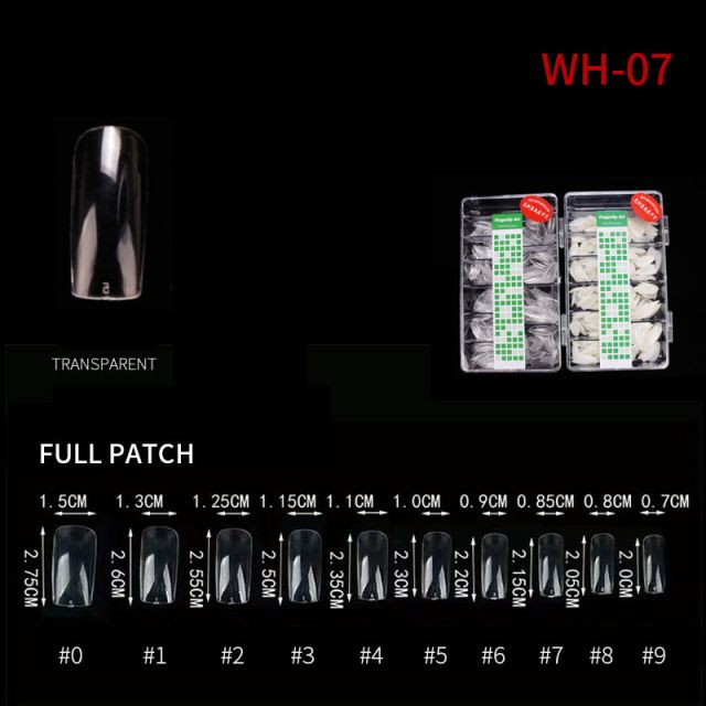 Nail Tip Natural Style WH05 Clear 500 pcs