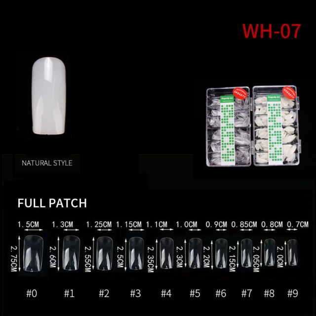 Nail Tip Natural Style WH05 Clear 500 pcs