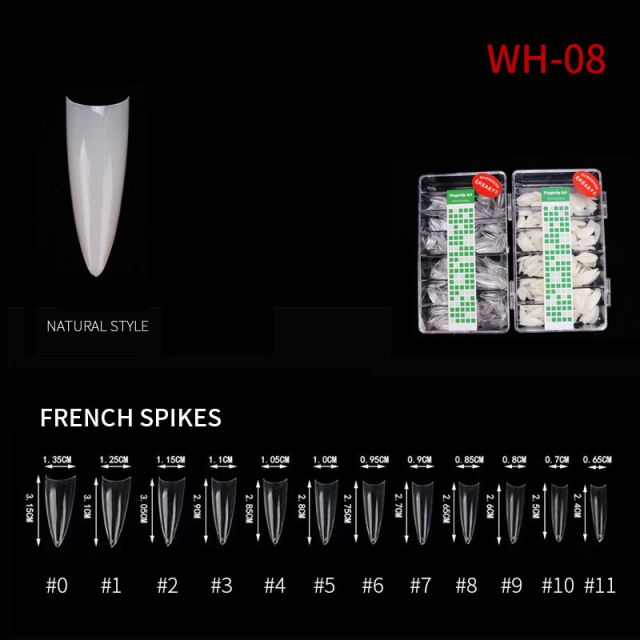 Nail Tip Natural Style WH05 Clear 500 pcs