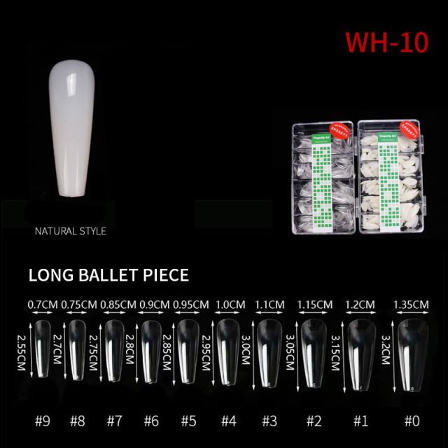 Nail Tip Natural Style WH05 Clear 500 pcs