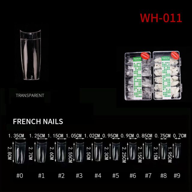 Nail Tip Natural Style WH05 Clear 500 pcs
