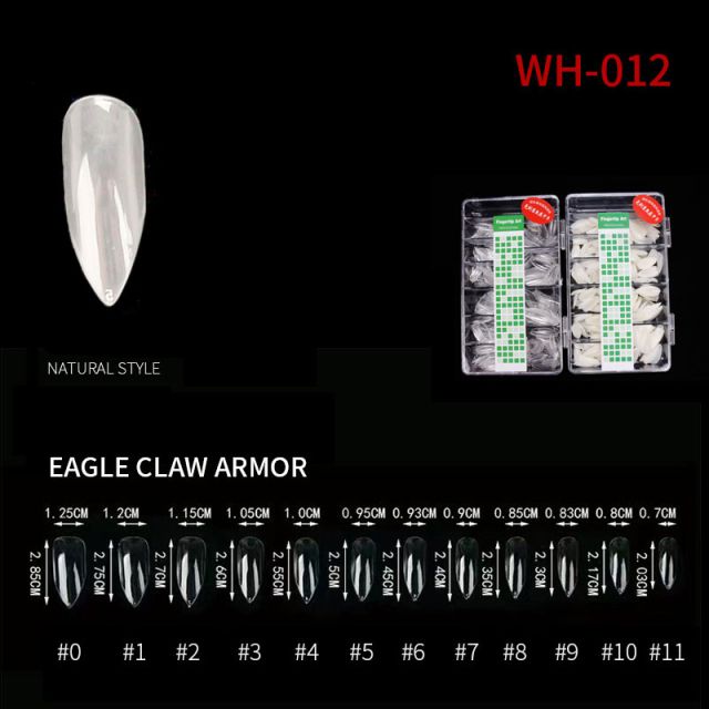 Nail Tip Natural Style WH05 Clear 500 pcs