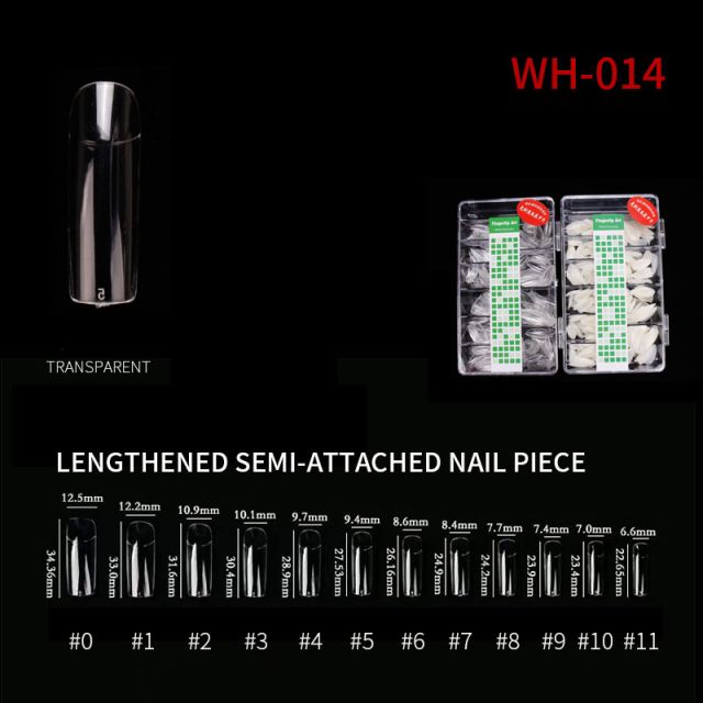 Nail Tip Natural Style WH05 Clear 500 pcs