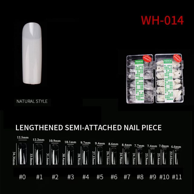 Nail Tip Natural Style WH05 Clear 500 pcs