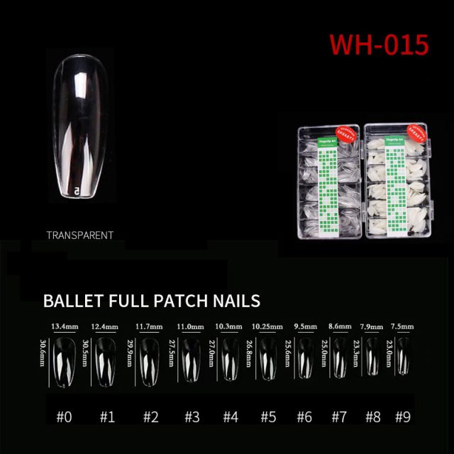 Nail Tip Natural Style WH05 Clear 500 pcs