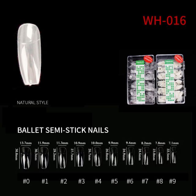 Nail Tip Natural Style WH05 Clear 500 pcs