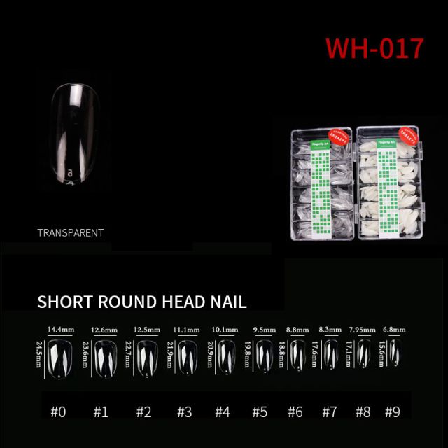 Nail Tip Natural Style WH05 Clear 500 pcs