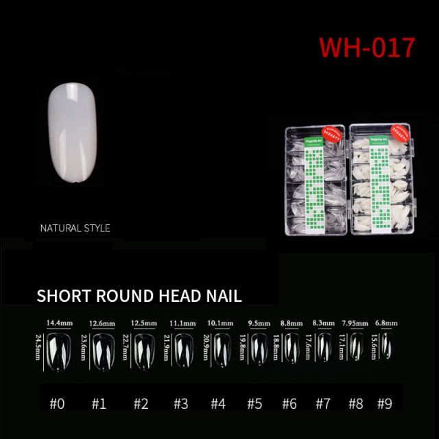 Nail Tip Natural Style WH05 Clear 500 pcs