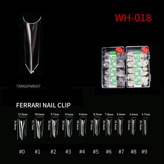 Nail Tip Natural Style WH05 Clear 500 pcs