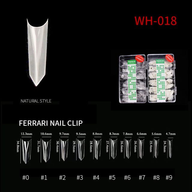 Nail Tip Natural Style WH05 Clear 500 pcs