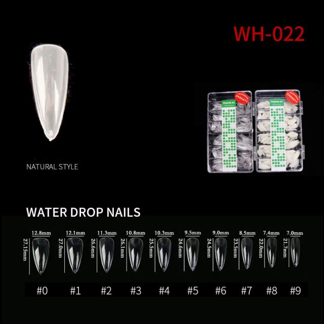 Nail Tip Natural Style WH05 Clear 500 pcs