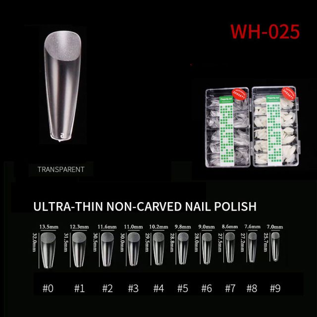 Nail Tip Natural Style WH05 Clear 500 pcs