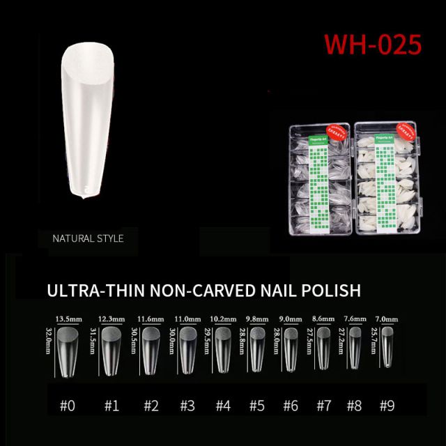 Nail Tip Natural Style WH05 Clear 500 pcs