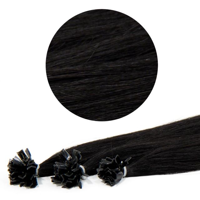 Nail Tip Hår European 25st 50cm 1#