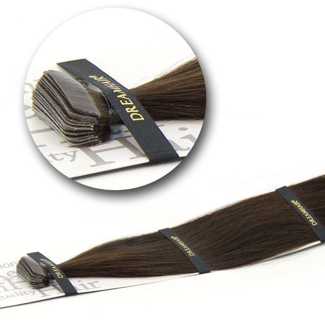 DreamHair Premium Slavian Tejpförlängning 55cm / 20st / 4#