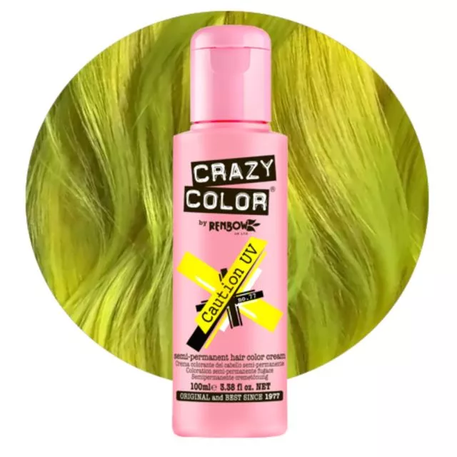 Crazy Color Hårfärg Neon UV Caution 77
