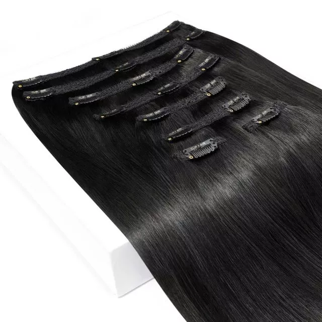 Premium Clip-In Hair Extension 40cm / 130g Color 1B#