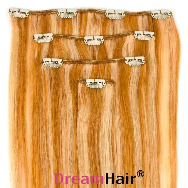 Clip-On Hårförlängning 4-delar 30cm P27/613#