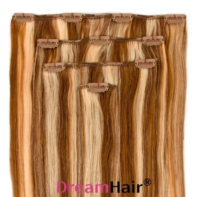 Clip-On Hårförlängning 4-delar 40cm P8/24#