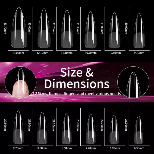 Soft Gel Tips 7# 240 kpl