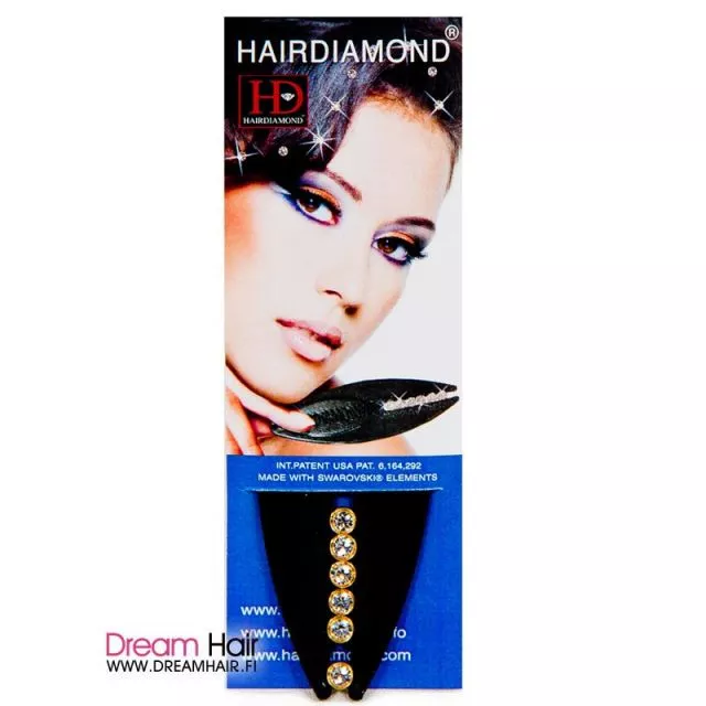 Swarovski Hairdiamond Gold Hårdiamanter 6 st