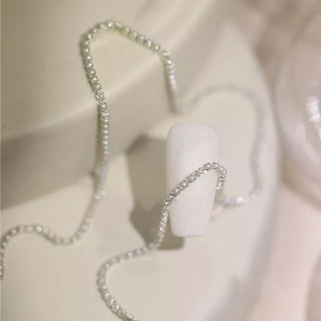 Nail Art Pearl Chain 0.16/30cm Silver 3#