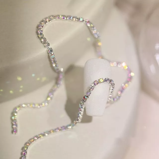 Nail Art Rhinestone Chain 0.19/30cm Silver 6#