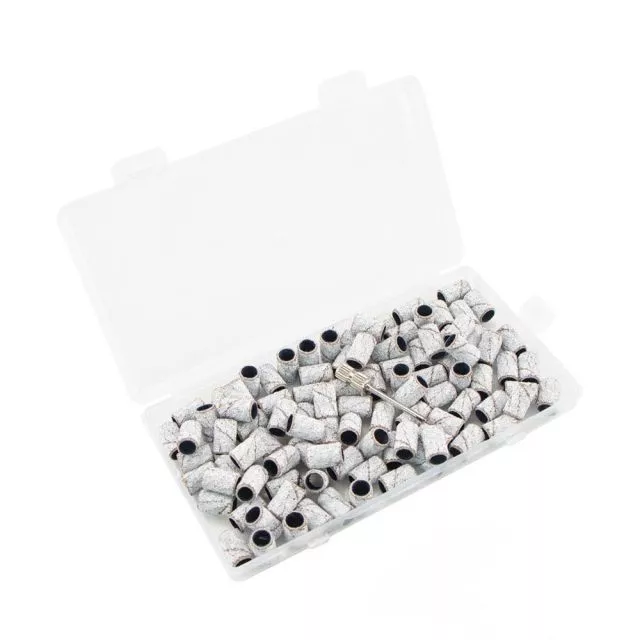White Cutter covers caps 180-grit, 6.3mm, 100 pieces + Drill Bit