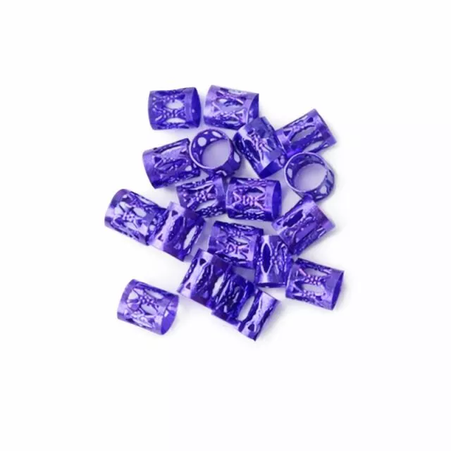 Hair Jewellery Purple 100 pcs