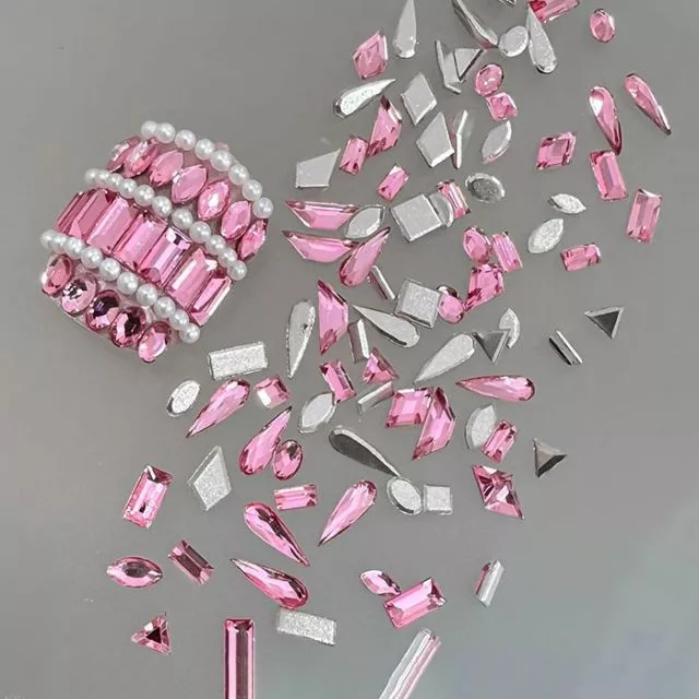 Huazi Cut Nailart Diamonds Crystal Powder 50 pcs