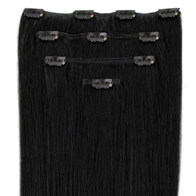 Clip-On Hårförlängning 4-delar 40cm 1#