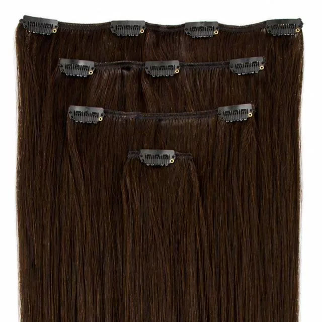 Clip-On Hårförlängning 4-delar 40cm 1B#