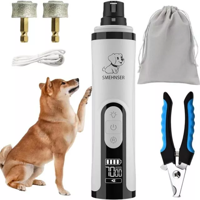 Pet Nail Grinder + Two Spare Bit + Nail Scissors
