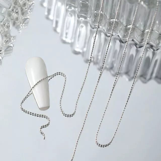 Nail Art Ball Chain 0.8mm/100cm Silver 6#