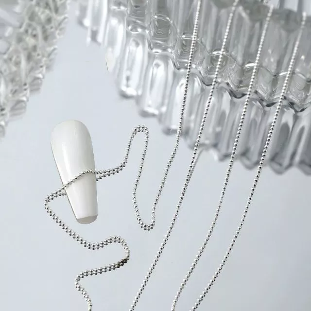 Nail Art Ball Chain 1mm/100cm Silver 8#