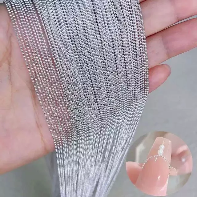 Nail Art Chain Silver 1m