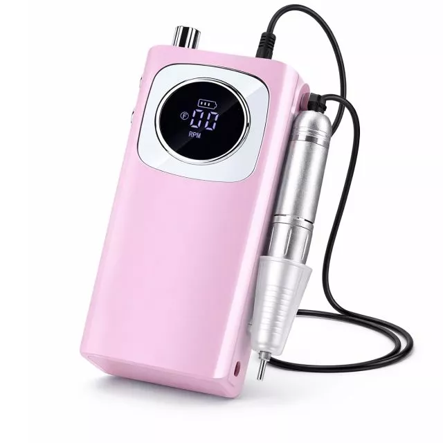 Rechargeable Cordless Nail Drill 45000rpm M4/Pink