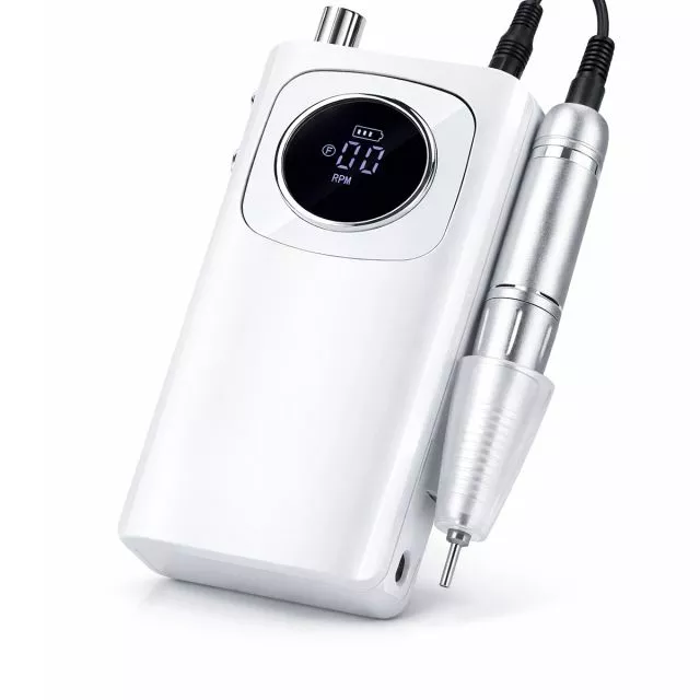 Rechargeable Cordless Nail Drill 45000rpm M4/White