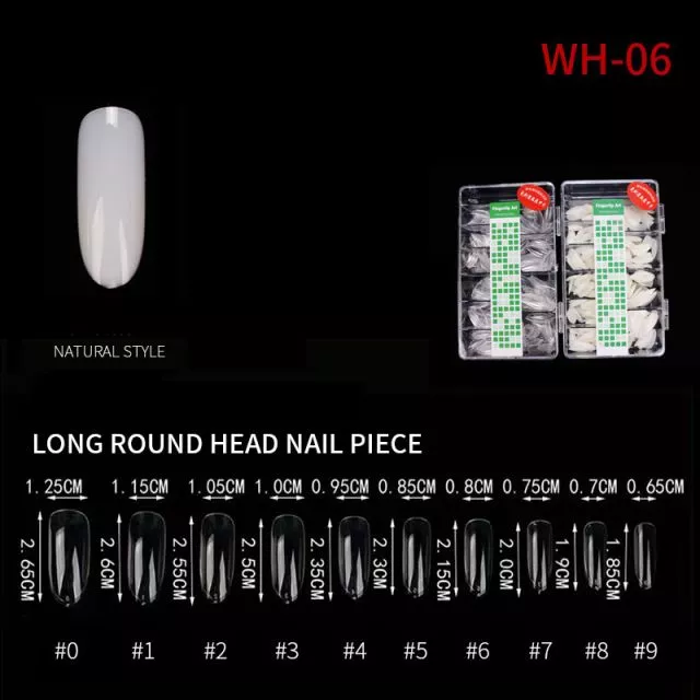 Nail Tip Natural Style WH05 Clear 500 pcs