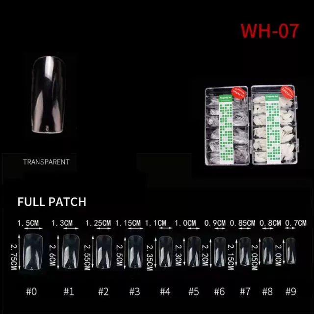 Nail Tip Natural Style WH05 Clear 500 pcs