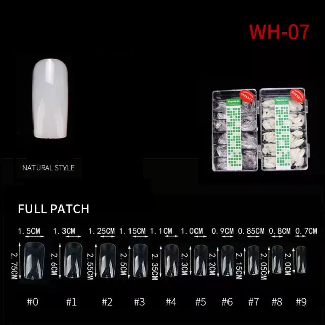 Nail Tip Natural Style WH05 Clear 500 pcs