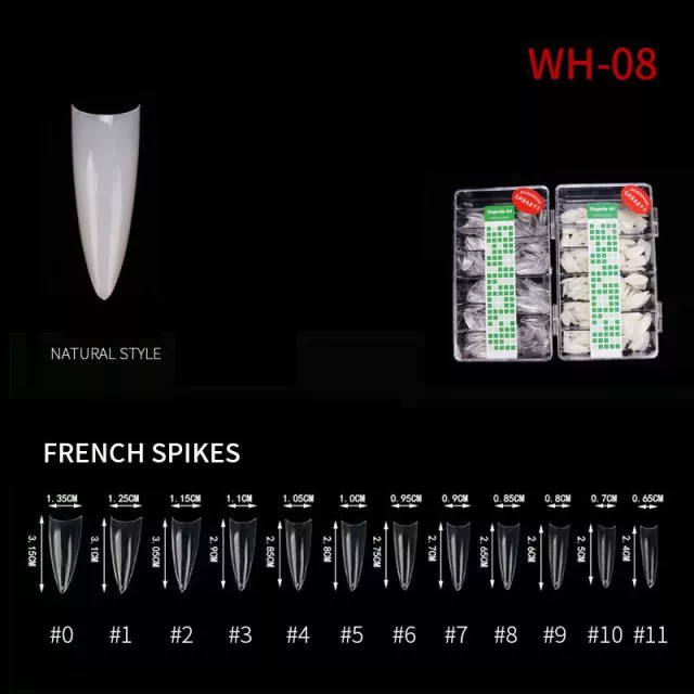 Nail Tip Natural Style WH05 Clear 500 pcs