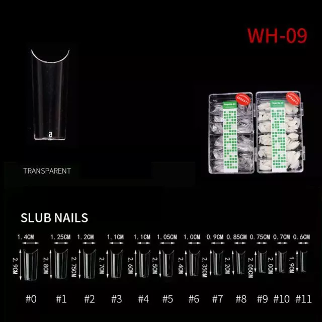 Nail Tip Natural Style WH05 Clear 500 pcs