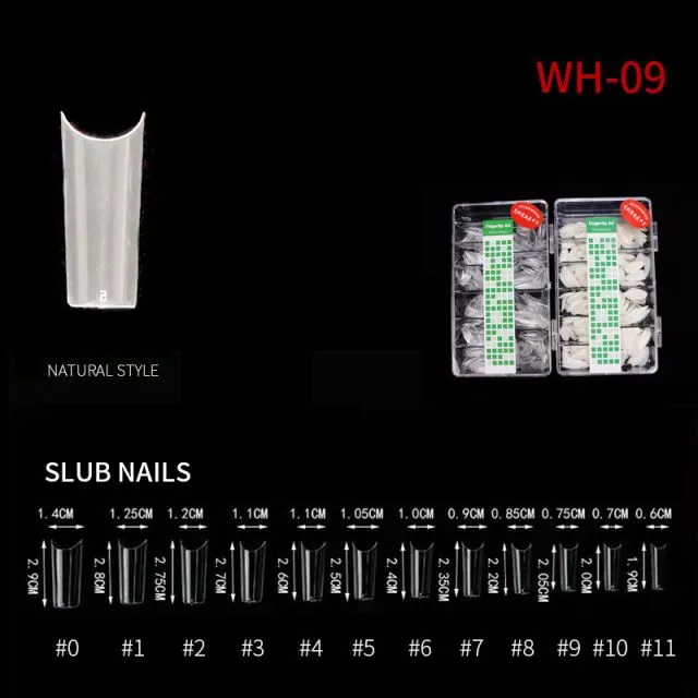 Nail Tip Natural Style WH05 Clear 500 pcs